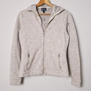 Ibex Merino Wool Full-Zip Hoodie Heather Oatmeal S